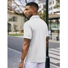 image:imageCOOFANDY Mens Casual Wrinkle Free Shirts Short Sleeve Button Down Summer Stretch Dress ShirtBlack Spots White