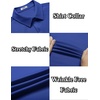 image:imageCOOFANDY Mens Casual Wrinkle Free Shirts Short Sleeve Button Down Summer Stretch Dress ShirtClassic Blue