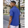 image:imageCOOFANDY Mens Casual Wrinkle Free Shirts Short Sleeve Button Down Summer Stretch Dress ShirtClassic Blue