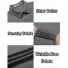 image:imageCOOFANDY Mens Casual Wrinkle Free Shirts Short Sleeve Button Down Summer Stretch Dress ShirtDark Gray