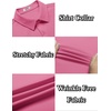 image:imageCOOFANDY Mens Casual Wrinkle Free Shirts Short Sleeve Button Down Summer Stretch Dress ShirtHot Pink