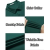 image:imageCOOFANDY Mens Casual Wrinkle Free Shirts Short Sleeve Button Down Summer Stretch Dress ShirtLake Green