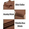 image:imageCOOFANDY Mens Casual Wrinkle Free Shirts Short Sleeve Button Down Summer Stretch Dress ShirtLight Brown