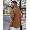 image:imageCOOFANDY Mens Casual Wrinkle Free Shirts Short Sleeve Button Down Summer Stretch Dress ShirtLight Brown