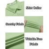 image:imageCOOFANDY Mens Casual Wrinkle Free Shirts Short Sleeve Button Down Summer Stretch Dress ShirtLight Green