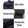 image:imageCOOFANDY Mens Casual Wrinkle Free Shirts Short Sleeve Button Down Summer Stretch Dress ShirtNavy Blue