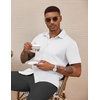 image:imageCOOFANDY Mens Casual Wrinkle Free Shirts Short Sleeve Button Down Summer Stretch Dress ShirtWhite
