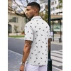 image:imageCOOFANDY Mens Casual Wrinkle Free Shirts Short Sleeve Button Down Summer Stretch Dress ShirtWhite Full Shark