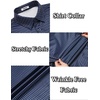image:imageCOOFANDY Mens Casual Wrinkle Free Shirts Short Sleeve Button Down Summer Stretch Dress ShirtWhite Geometric Shape Blue