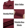image:imageCOOFANDY Mens Casual Wrinkle Free Shirts Short Sleeve Button Down Summer Stretch Dress ShirtWine Red