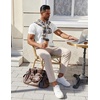 image:imageCOOFANDY Mens Cotton Henley TShirts Short Sleeve Button Casual Basic Tees Work Shirts with Split SideAll White