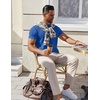 image:imageCOOFANDY Mens Cotton Henley TShirts Short Sleeve Button Casual Basic Tees Work Shirts with Split SideBlue