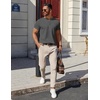 image:imageCOOFANDY Mens Cotton Henley TShirts Short Sleeve Button Casual Basic Tees Work Shirts with Split SideDark Grey