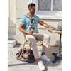 image:imageCOOFANDY Mens Cotton Henley TShirts Short Sleeve Button Casual Basic Tees Work Shirts with Split SideLight Blue