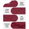 image:imageCOOFANDY Mens Cotton Henley TShirts Short Sleeve Button Casual Basic Tees Work Shirts with Split SideWine Red