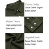 image:imageCOOFANDY Mens Cotton Linen Button Down Shirts Long Sleeve Casual Summer Beach Shirts for MenArmy Green