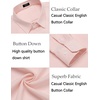 image:imageCOOFANDY Mens Cotton Linen Button Down Shirts Long Sleeve Casual Summer Beach Shirts for MenLight Pink