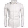 image:imageCOOFANDY Mens Cotton Linen Button Down Shirts Long Sleeve Casual Summer Beach Shirts for MenWhite