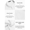 image:imageCOOFANDY Mens Cotton Linen Henley Shirt Short Sleeve Hippie Casual Beach TShirts with Pocket01white