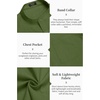 image:imageCOOFANDY Mens Cotton Linen Henley Shirt Short Sleeve Hippie Casual Beach TShirts with PocketArmy Green
