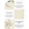 image:imageCOOFANDY Mens Cotton Linen Henley Shirt Short Sleeve Hippie Casual Beach TShirts with PocketBeige
