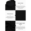image:imageCOOFANDY Mens Cotton Linen Henley Shirt Short Sleeve Hippie Casual Beach TShirts with PocketBlack