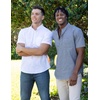 image:imageCOOFANDY Mens Cotton Linen Henley Shirt Short Sleeve Hippie Casual Beach TShirts with PocketBlack Striped