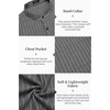 image:imageCOOFANDY Mens Cotton Linen Henley Shirt Short Sleeve Hippie Casual Beach TShirts with PocketBlack Striped