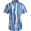 image:imageCOOFANDY Mens Cotton Linen Henley Shirt Short Sleeve Hippie Casual Beach TShirts with PocketBlue Tiedye
