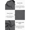 image:imageCOOFANDY Mens Cotton Linen Henley Shirt Short Sleeve Hippie Casual Beach TShirts with PocketDark Grey