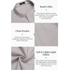 image:imageCOOFANDY Mens Cotton Linen Henley Shirt Short Sleeve Hippie Casual Beach TShirts with PocketGrey
