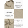 image:imageCOOFANDY Mens Cotton Linen Henley Shirt Short Sleeve Hippie Casual Beach TShirts with PocketKhaki