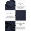 image:imageCOOFANDY Mens Cotton Linen Henley Shirt Short Sleeve Hippie Casual Beach TShirts with PocketNavy Blue