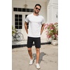 image:imageCOOFANDY Mens Cotton Pocket Tee Shirts Soft Crew Neck Stretch T Shirt Plain Casual Short Sleeve Summer Basic Tops1 Pack All White