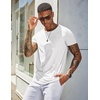 image:imageCOOFANDY Mens Cotton Pocket Tee Shirts Soft Crew Neck Stretch T Shirt Plain Casual Short Sleeve Summer Basic Tops1 Pack All White