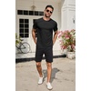 image:imageCOOFANDY Mens Cotton Pocket Tee Shirts Soft Crew Neck Stretch T Shirt Plain Casual Short Sleeve Summer Basic Tops2 Packblackarmy Green