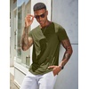 image:imageCOOFANDY Mens Cotton Pocket Tee Shirts Soft Crew Neck Stretch T Shirt Plain Casual Short Sleeve Summer Basic Tops2 Packblackarmy Green