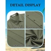 image:imageCOOFANDY Mens Cuban Guayabera Shirt Short Sleeve Button Down Shirts Summer Beach Vacation ShirtsArmy Green