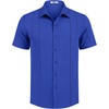 image:imageCOOFANDY Mens Cuban Guayabera Shirt Short Sleeve Button Down Shirts Summer Beach Vacation ShirtsBright Royal