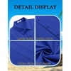 image:imageCOOFANDY Mens Cuban Guayabera Shirt Short Sleeve Button Down Shirts Summer Beach Vacation ShirtsBright Royal