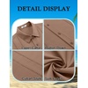 image:imageCOOFANDY Mens Cuban Guayabera Shirt Short Sleeve Button Down Shirts Summer Beach Vacation ShirtsCaramel