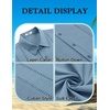 image:imageCOOFANDY Mens Cuban Guayabera Shirt Short Sleeve Button Down Shirts Summer Beach Vacation ShirtsDenim Blue