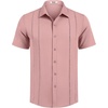 image:imageCOOFANDY Mens Cuban Guayabera Shirt Short Sleeve Button Down Shirts Summer Beach Vacation ShirtsDusty Pink