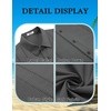 image:imageCOOFANDY Mens Cuban Guayabera Shirt Short Sleeve Button Down Shirts Summer Beach Vacation ShirtsGray