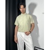 image:imageCOOFANDY Mens Cuban Guayabera Shirt Short Sleeve Button Down Shirts Summer Beach Vacation ShirtsLight Green