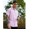 image:imageCOOFANDY Mens Cuban Guayabera Shirt Short Sleeve Button Down Shirts Summer Beach Vacation ShirtsLight Purple