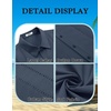 image:imageCOOFANDY Mens Cuban Guayabera Shirt Short Sleeve Button Down Shirts Summer Beach Vacation ShirtsNavy Blue