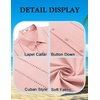 image:imageCOOFANDY Mens Cuban Guayabera Shirt Short Sleeve Button Down Shirts Summer Beach Vacation ShirtsPink