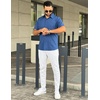 image:imageCOOFANDY Mens Cuban Guayabera Shirt Short Sleeve Button Down Shirts Summer Beach Vacation ShirtsRoyal Blue