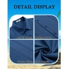 image:imageCOOFANDY Mens Cuban Guayabera Shirt Short Sleeve Button Down Shirts Summer Beach Vacation ShirtsRoyal Blue